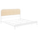 Homestyle Furniture - Coaster - Amherst Radio Weave Rattan Metal Eastern King Bed White - 360301KE