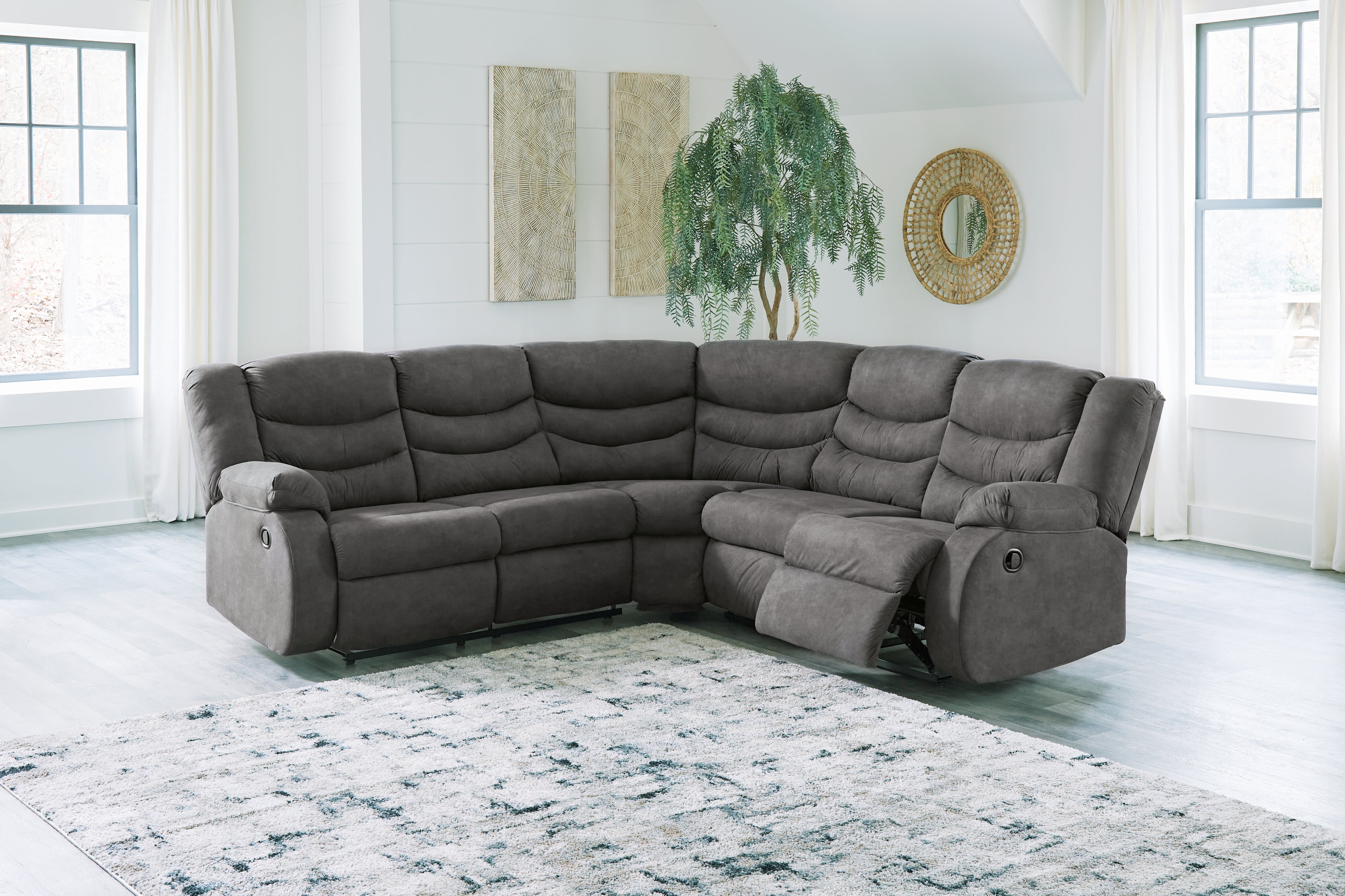 Homestyle Furniture - Ashley Furniture - Partymate 2-Piece Reclining Sectional - 2-Piece Reclining Sectional - 36903S2