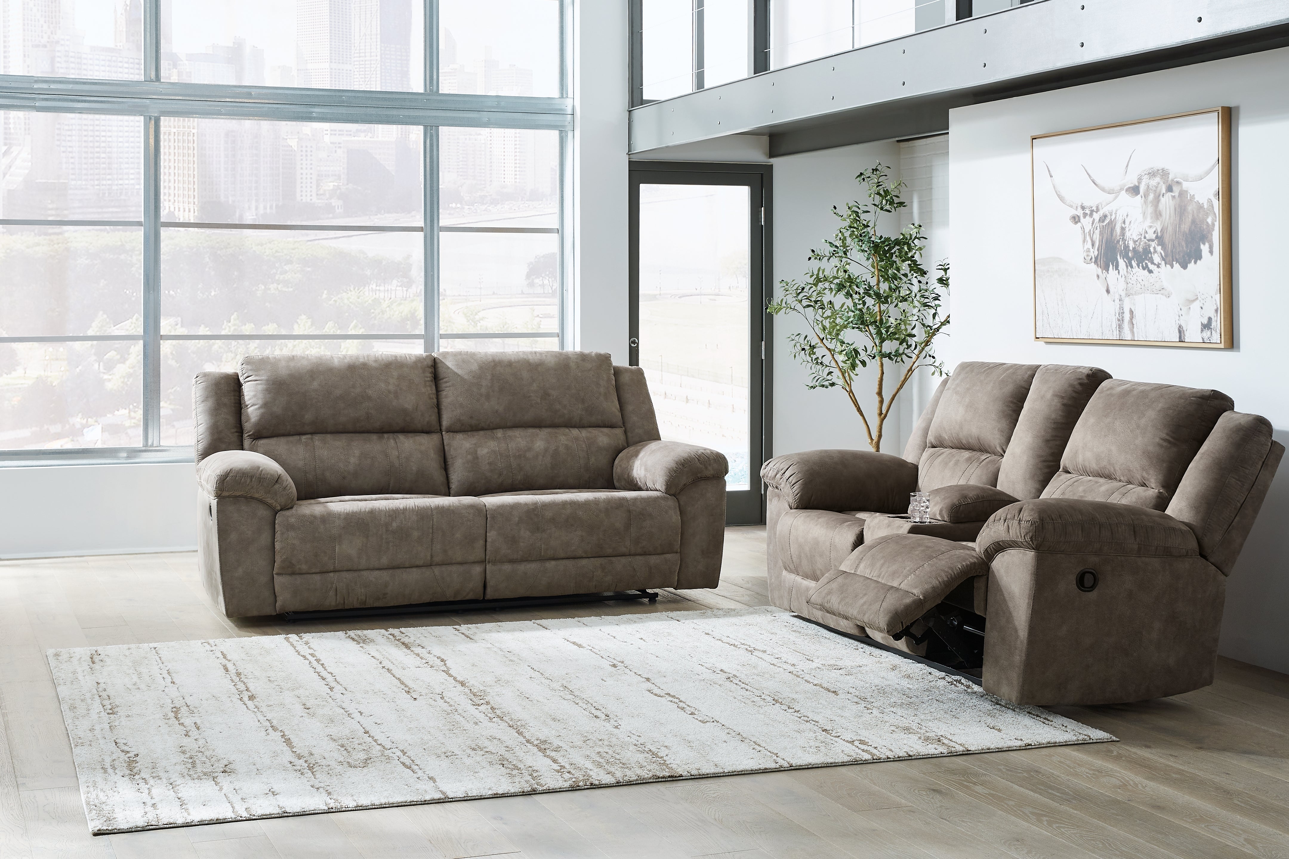 Homestyle Furniture - Ashley Furniture - Laresview Reclining Sofa and Loveseat - Reclining Sofa and Loveseat - 37203U1
