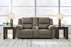 Homestyle Furniture - Ashley Furniture - Laresview Reclining Loveseat with Console - DBL Rec Loveseat w/Console - 3720394