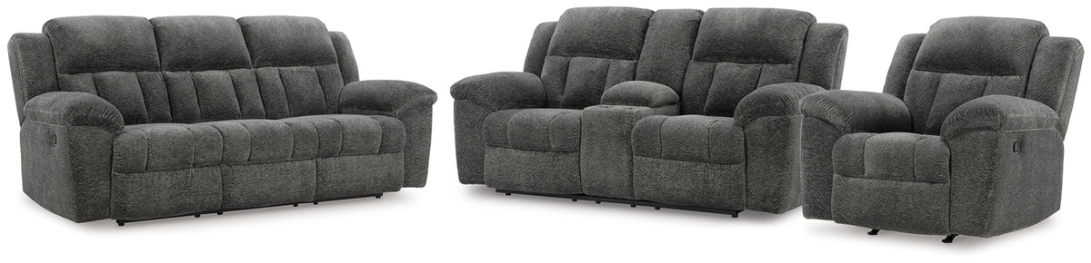 Homestyle Furniture - Ashley Furniture - Frohn Reclining Sofa, Loveseat and Recliner - Reclining Sofa, Loveseat and Recliner - 37406U4