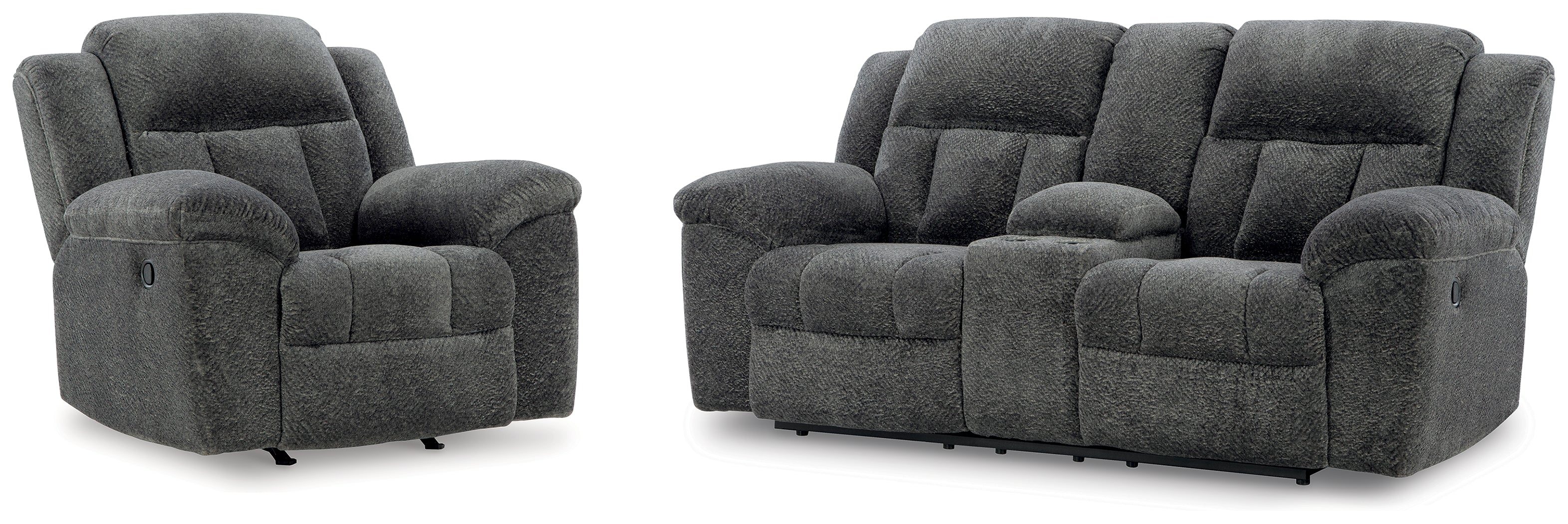 Homestyle Furniture - Ashley Furniture - Frohn Reclining Loveseat and Recliner - Reclining Loveseat and Recliner - 37406U1