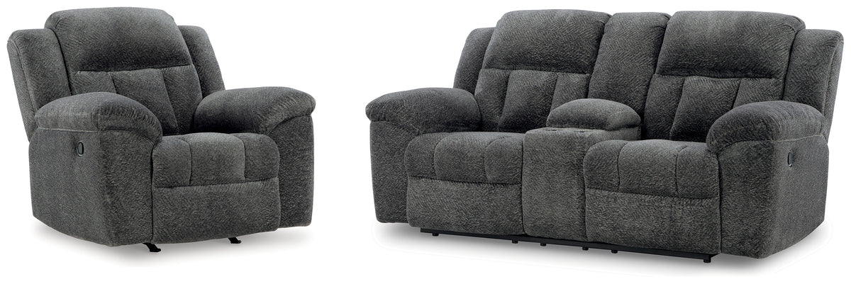 Homestyle Furniture - Ashley Furniture - Frohn Reclining Loveseat and Recliner - Reclining Loveseat and Recliner - 37406U1