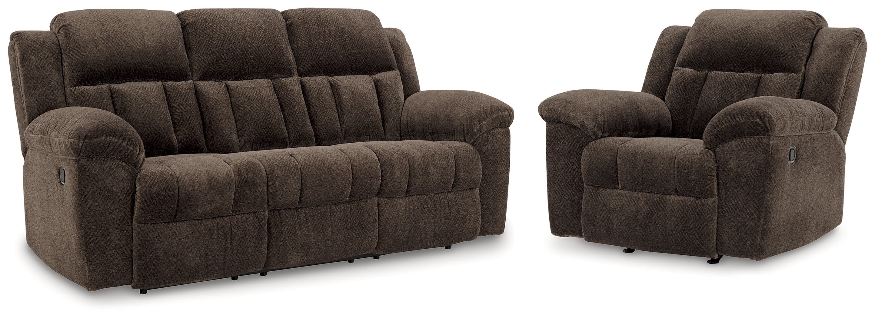 Homestyle Furniture - Ashley Furniture - Frohn Reclining Sofa and Recliner - Reclining Sofa and Recliner - 37407U2