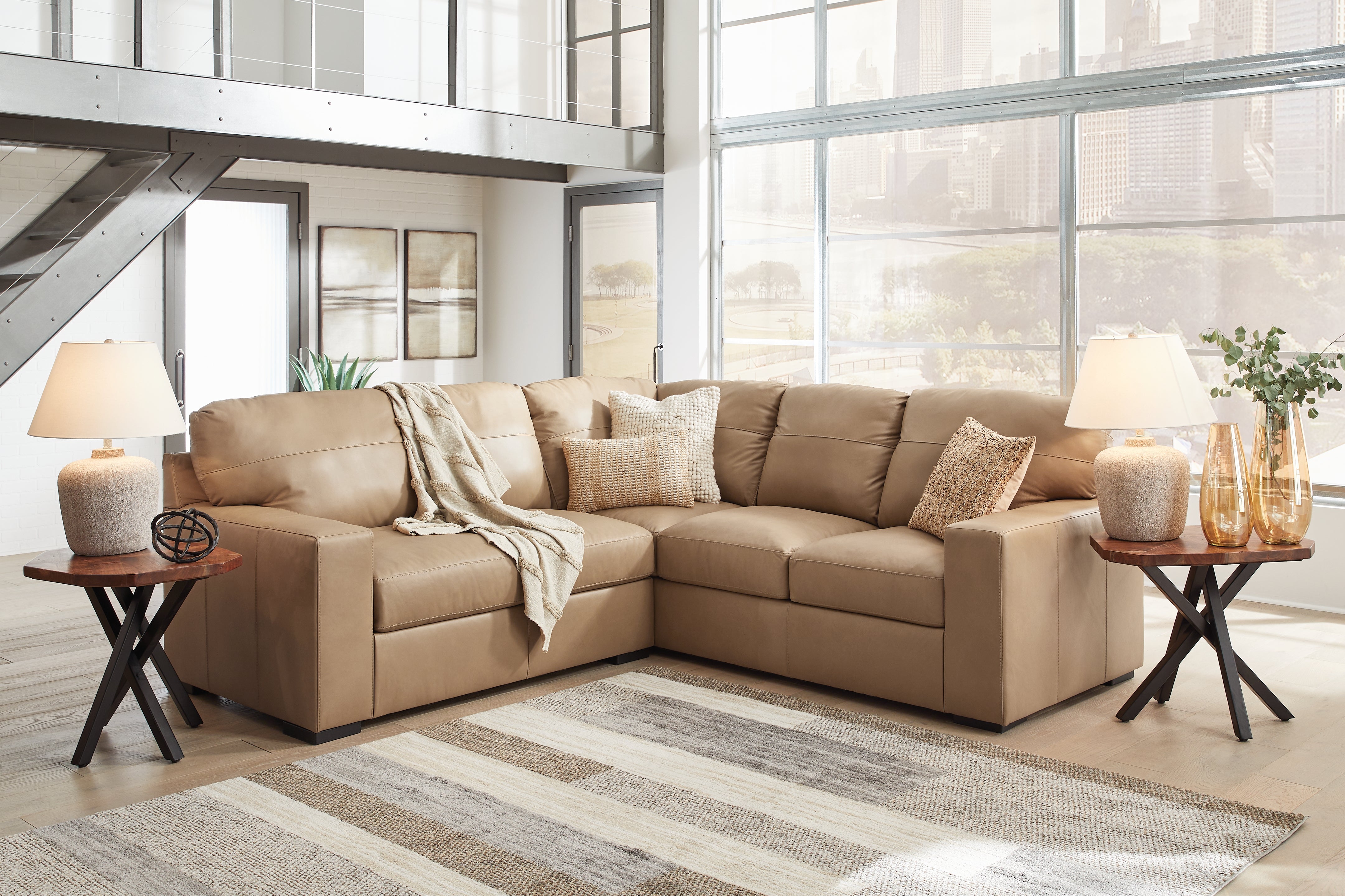 Homestyle Furniture - Ashley Furniture - Bandon 2-Piece Sectional - RAF 2-Piece Sectional / Toffee - 38006S2
