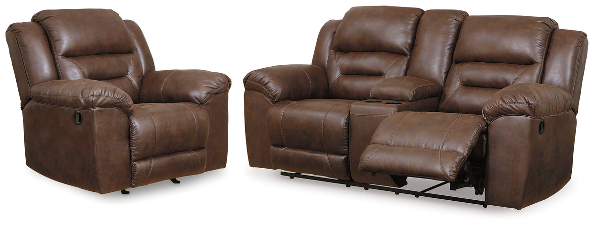 Homestyle Furniture - Ashley Furniture - Stoneland Reclining Loveseat and Recliner - Reclining Loveseat and Recliner - 39904U5