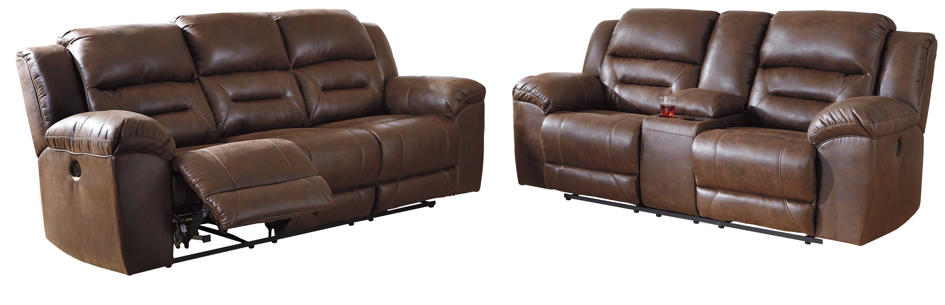 Homestyle Furniture - Ashley Furniture - Stoneland Power Reclining Sofa and Loveseat - Power Reclining Sofa and Loveseat - 39904U2
