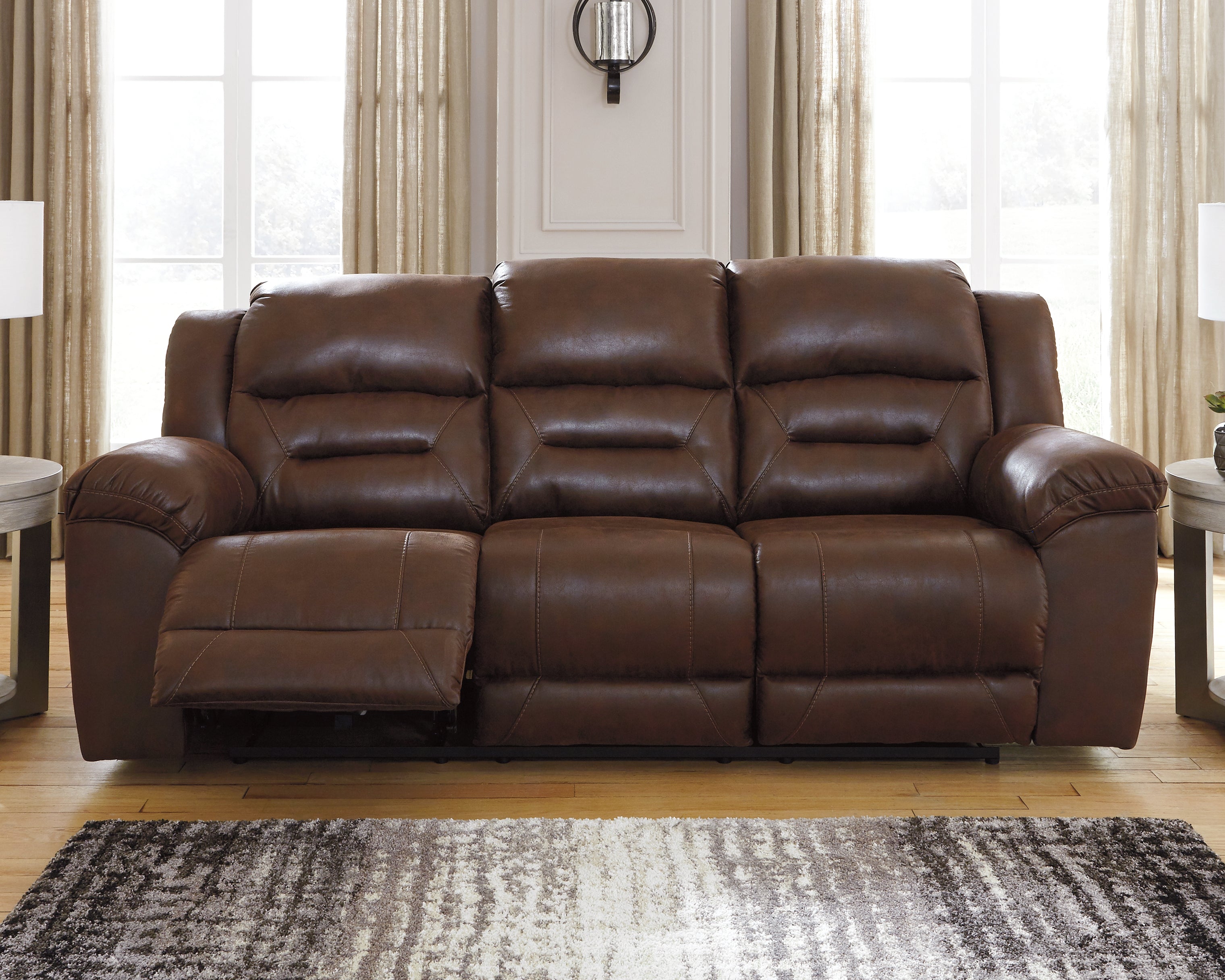 Homestyle Furniture - Ashley Furniture - Stoneland Power Reclining Sofa - Reclining Power Sofa / Chocolate - 3990487