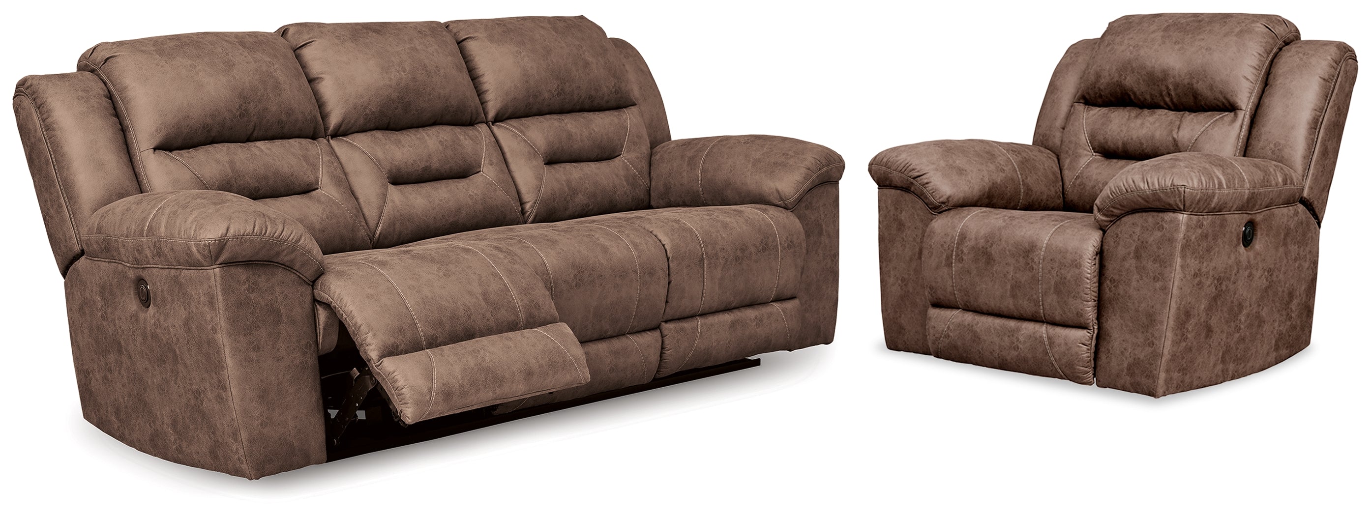 Homestyle Furniture - Ashley Furniture - Stoneland Power Reclining Sofa and Power Recliner - Power Reclining Sofa and Power Recliner - 39905U10