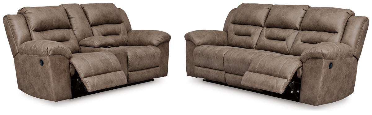 Homestyle Furniture - Ashley Furniture - Stoneland Reclining Sofa and Power Reclining Loveseat - Reclining Sofa and Power Reclining Loveseat - 39905U4