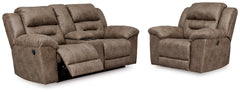 Homestyle Furniture - Ashley Furniture - Stoneland Reclining Loveseat and Power Recliner - Reclining Loveseat and Power Recliner - 39905U2