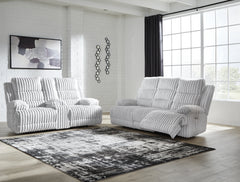 Homestyle Furniture - Ashley Furniture - Rhines Falls Power Reclining Sofa and Loveseat - Power Reclining Sofa and Loveseat - PC42804U1