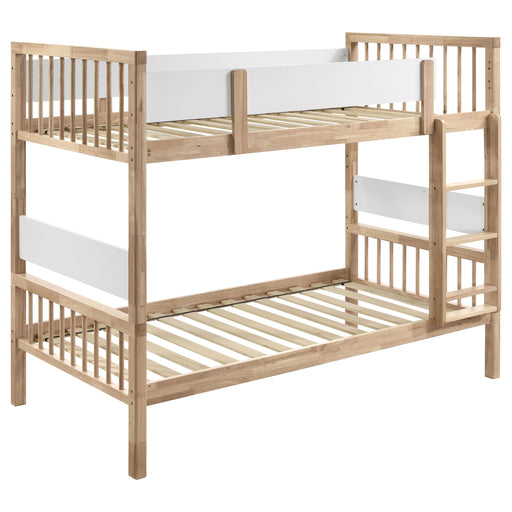 Homestyle Furniture - Coaster - Dakota Wood Twin Over Twin Bunk Bed Natural - 461171