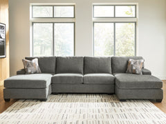 Homestyle Furniture - Ashley Furniture - Clarington 3-Piece Sectional with Double Chaise - RAF 3-Piece Sectional with Double Chaise - PC48405S3
