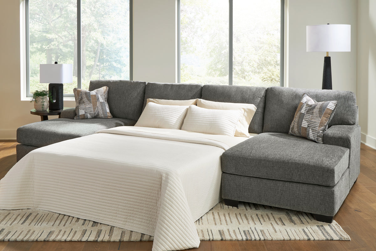 Homestyle Furniture - Ashley Furniture - Clarington 3-Piece Sleeper Sectional with Double Chaise - RAF 3-Piece Sleeper Sectional with Double Chaise - PC48405S7