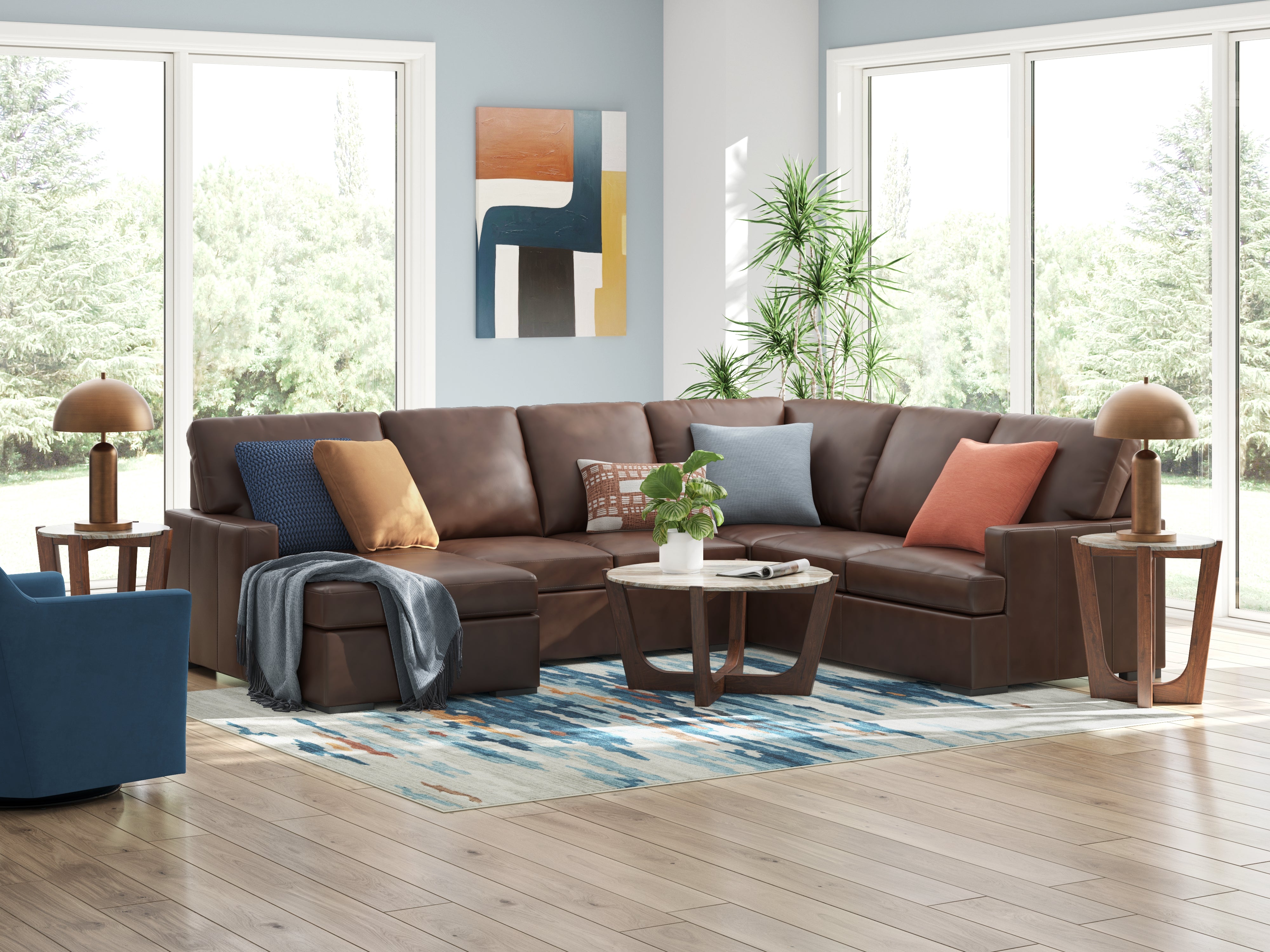Homestyle Furniture - Ashley Furniture - McDowlan 3-Piece Sectional with Chaise - RAF 3-Piece Sectional with Chaise / Coffee - PC48504S2