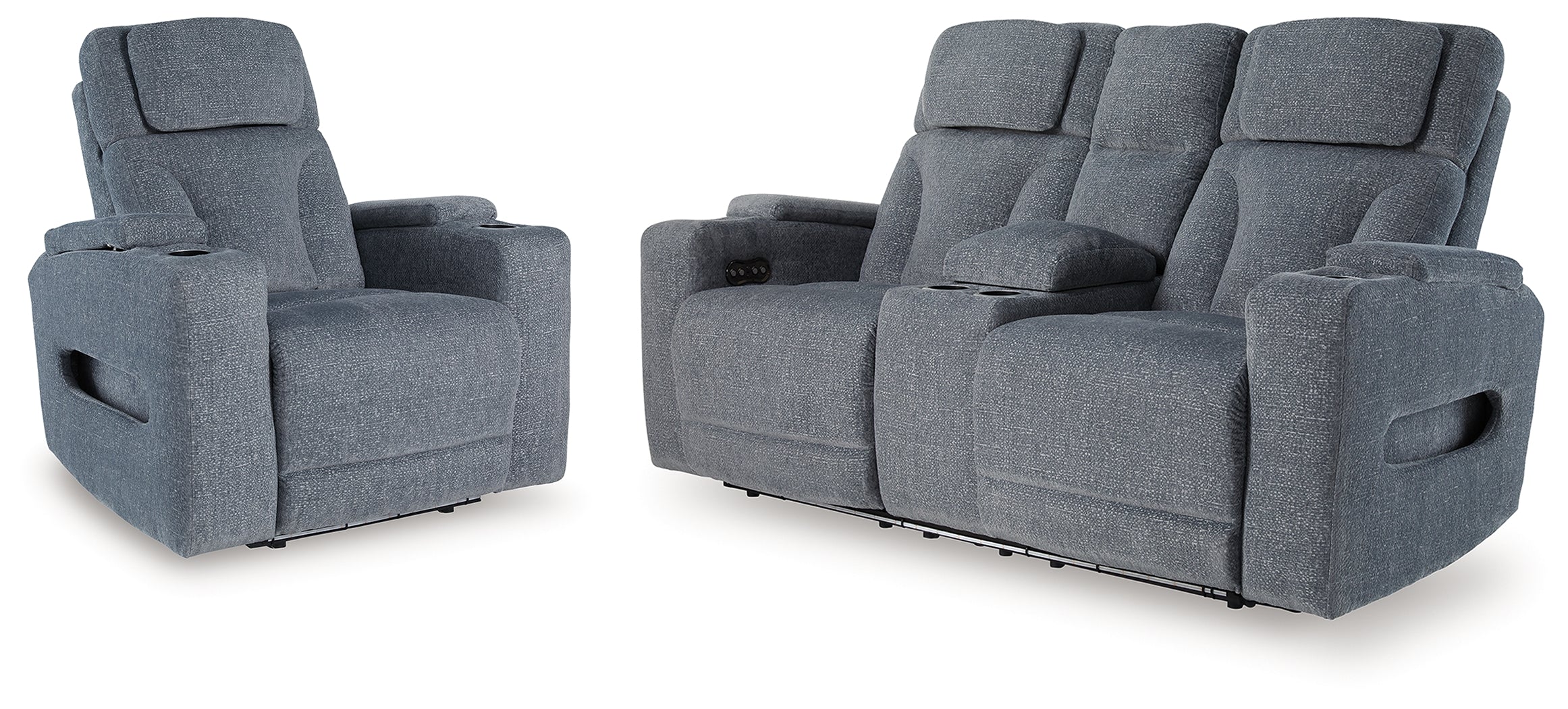 Homestyle Furniture - Ashley Furniture - Studio Cave Power Reclining Loveseat and Power Recliner - Power Reclining Loveseat and Power Recliner - PC49802U2