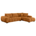Homestyle Furniture - Coaster - Camacho Upholstered Chaise Sectional Sofa Orange - 503975