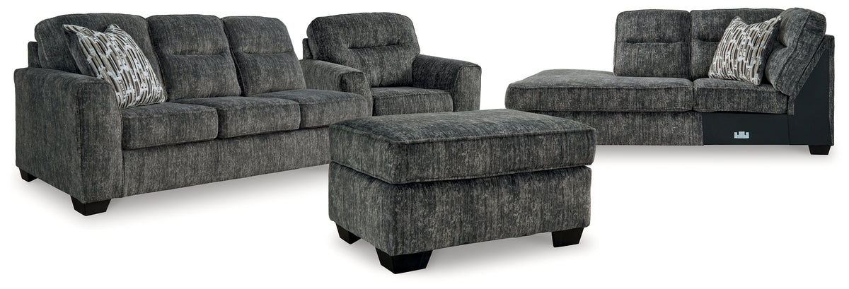 Homestyle Furniture - Ashley Furniture - Lonoke 2-Piece Sectional, Oversized Chair and Ottoman - 2-Piece Sectional, Oversized Chair and Ottoman - 50504U6