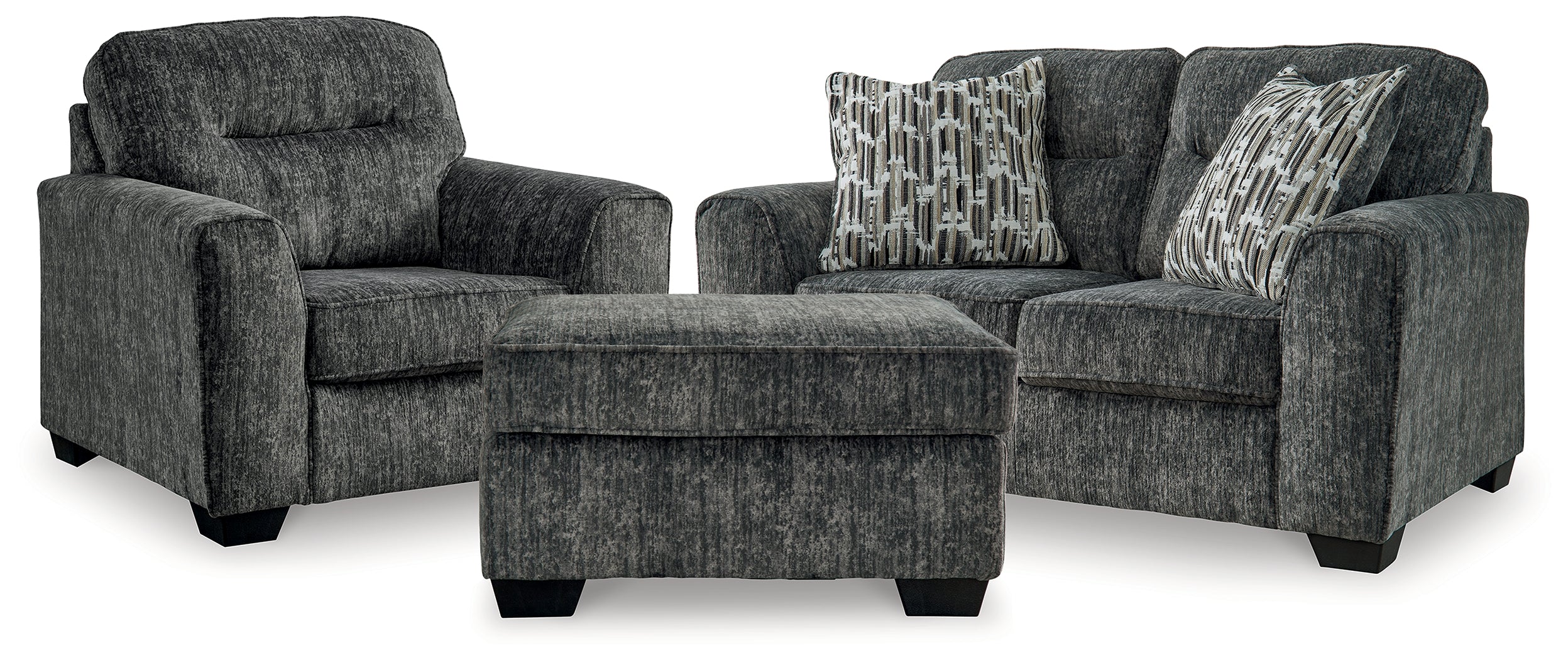 Homestyle Furniture - Ashley Furniture - Lonoke Loveseat, Oversized Chair and Ottoman - Loveseat, Oversized Chair and Ottoman - 50504U10