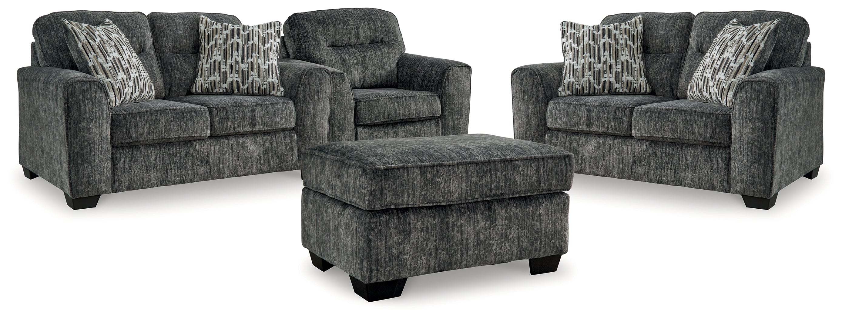 Homestyle Furniture - Ashley Furniture - Lonoke 2 Loveseats, Oversized Chair and Ottoman - 2 Loveseats, Oversized Chair and Ottoman - 50504U7