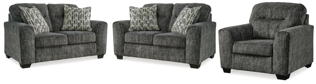 Homestyle Furniture - Ashley Furniture - Lonoke 2 Loveseats and Chair - 2 Loveseats and Chair - 50504U4