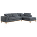 Homestyle Furniture - Coaster - Persia Upholstered Track Arm Sectional Sofa Grey - 508857
