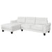 Homestyle Furniture - Coaster - Caspian Upholstered Curved Arm Chaise Sectional Sofa White - 509550