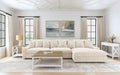 Homestyle Furniture - Coaster - Blaine Upholstered Reversible Chaise Sectional Sofa Sand - 509899-SET