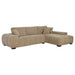 Homestyle Furniture - Coaster - Octavia Upholstered Sectional Chaise Sofa Camel - 509961
