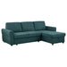 Homestyle Furniture - Coaster - Samantha Upholstered Storage Sleeper Sectional Sofa Teal - 511087