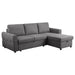 Homestyle Furniture - Coaster - Samantha Upholstered Storage Sleeper Sectional Sofa Grey - 511088