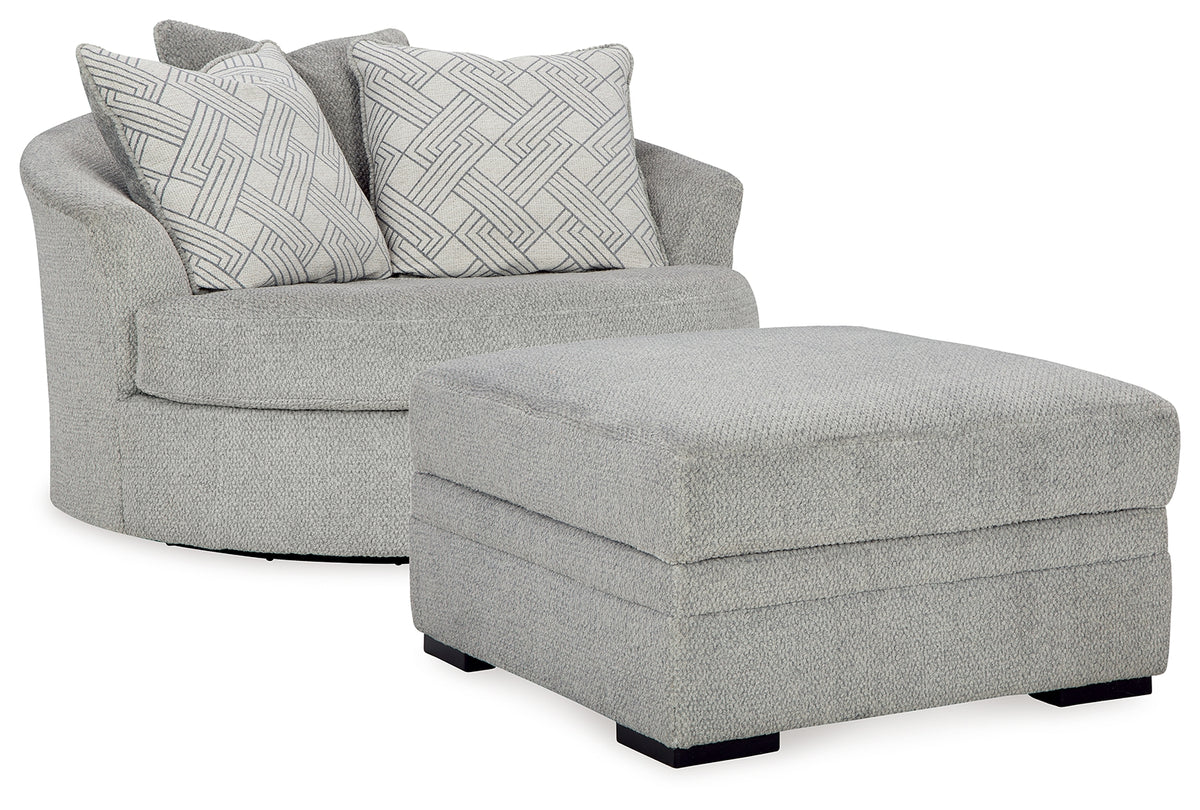 Homestyle Furniture - Ashley Furniture - Casselbury Oversized Swivel Chair and Ottoman - Oversized Swivel Chair and Ottoman - 52906U1