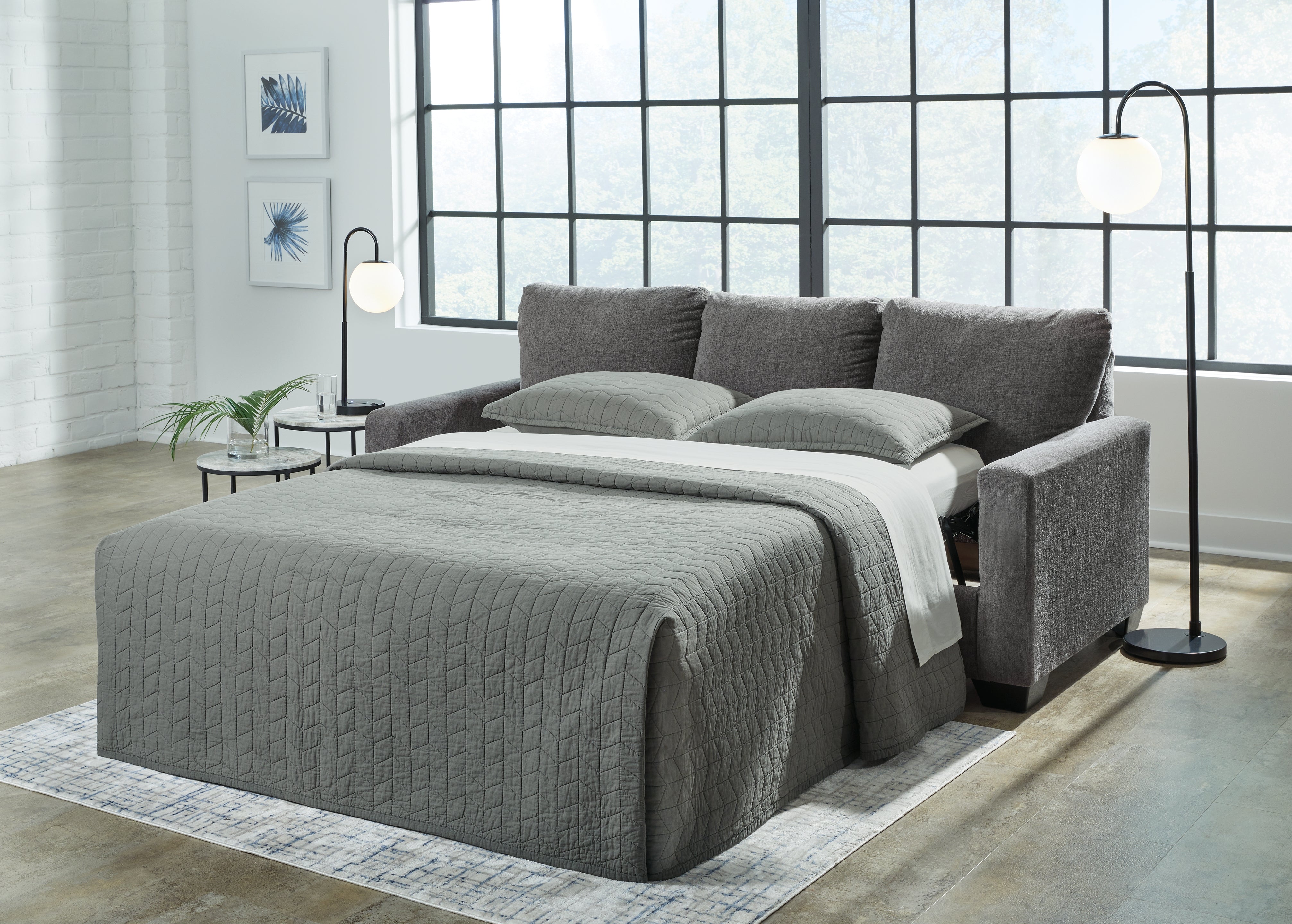 Homestyle Furniture - Ashley Furniture - Rannis Queen Sofa Sleeper - Queen Sofa Sleeper / Pewter - 5360239