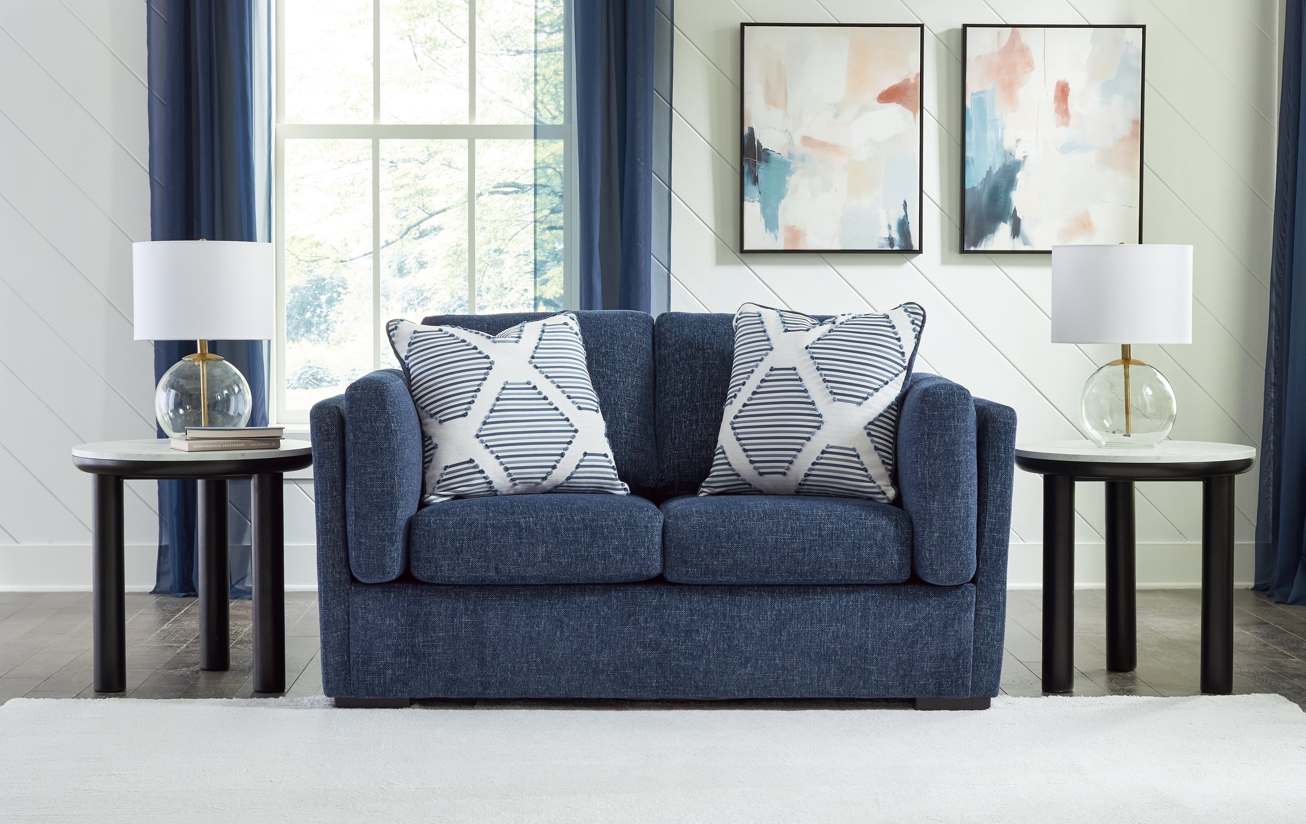 Homestyle Furniture - Ashley Furniture - Evansley Loveseat - Loveseat / Navy - 5450235