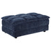 Homestyle Furniture - Coaster - Atlantic Corduroy Upholstered Rectangular Ottoman Blue - 551823