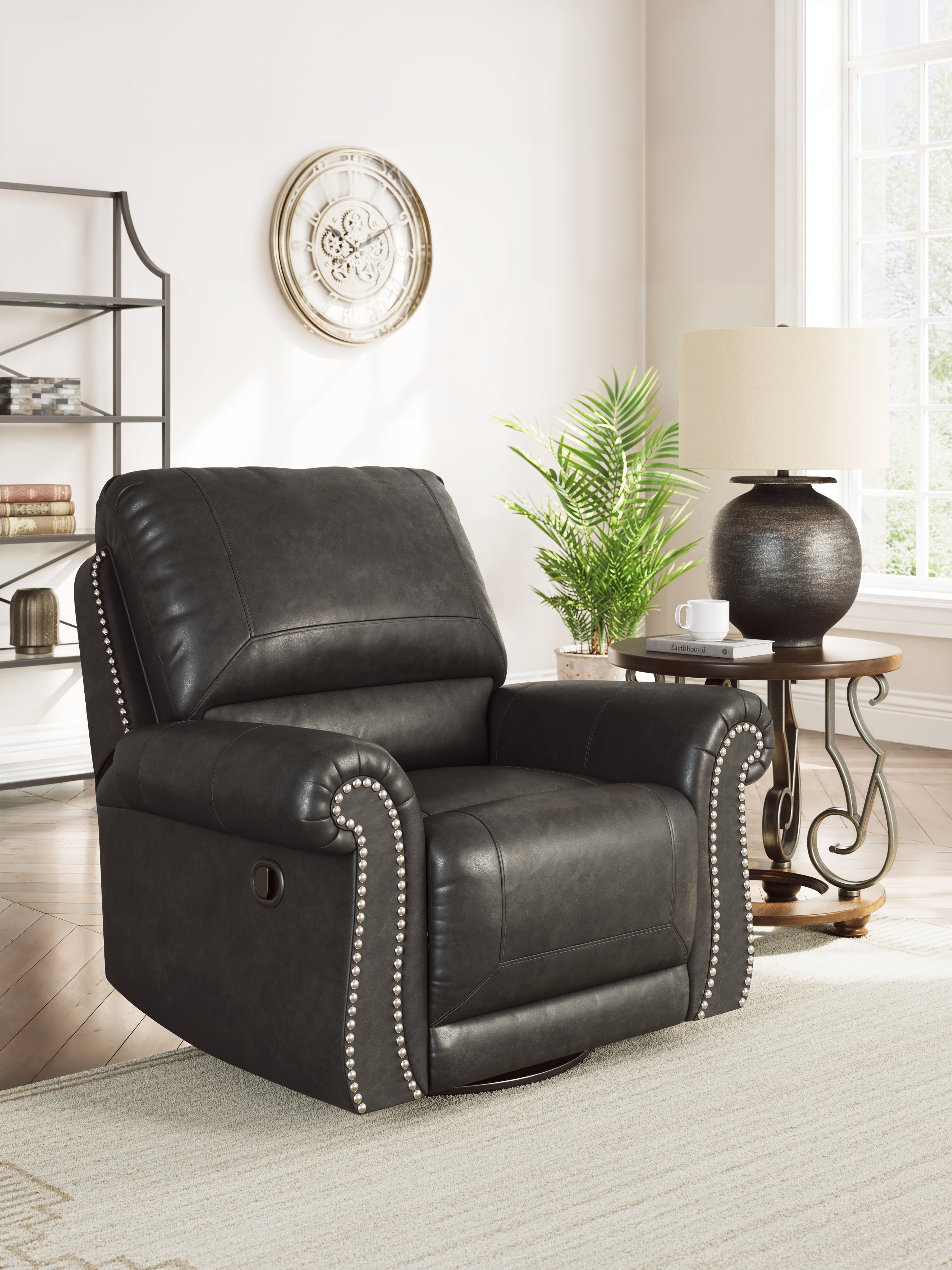 Homestyle Furniture - Ashley Furniture - Chasemore Swivel Glider Recliner - Swivel Glider Recliner / Granite - PC5590361
