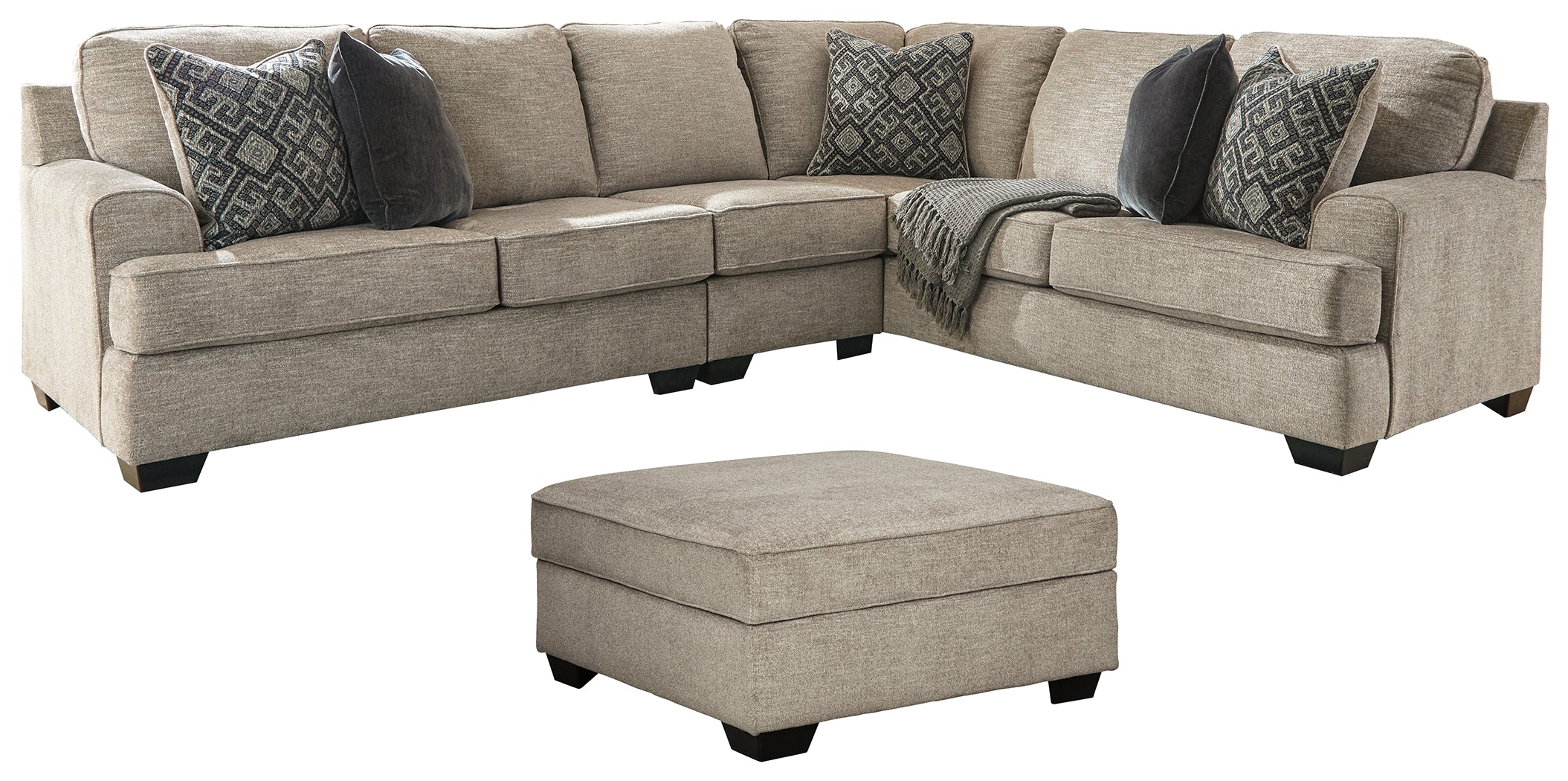 Homestyle Furniture - Ashley Furniture - Bovarian 3-Piece Sectional with Ottoman - 3-Piece Sectional with Ottoman - 56103U2