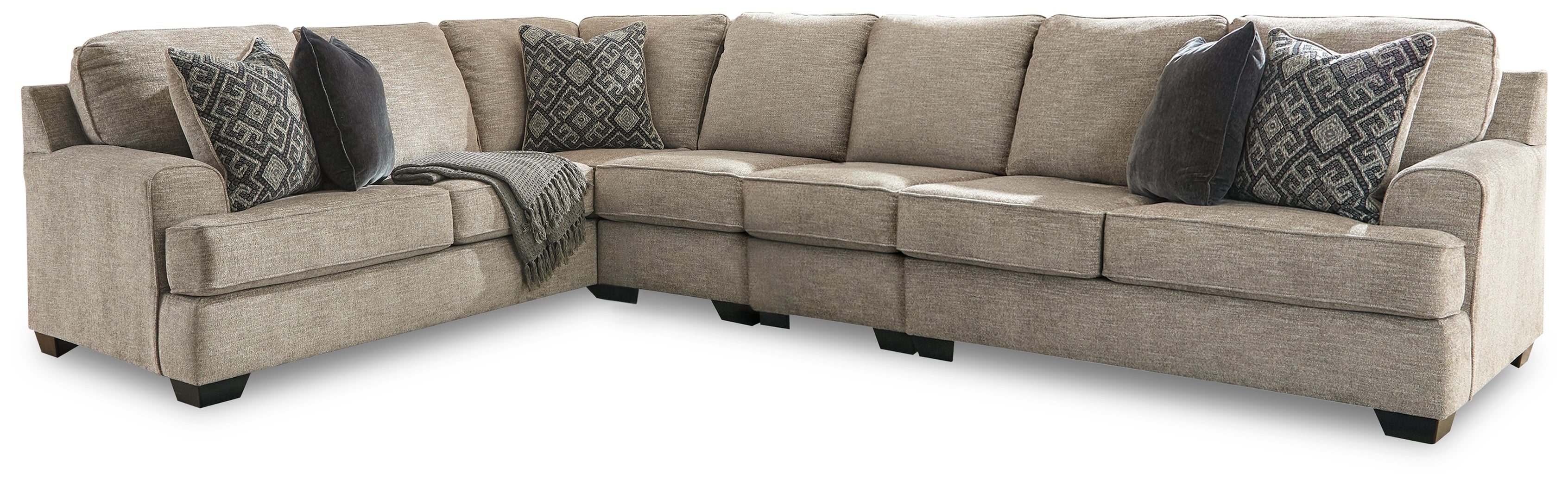 Homestyle Furniture - Ashley Furniture - Bovarian 4-Piece Sectional - LAF 4-Piece Sectional / Stone - 56103S6