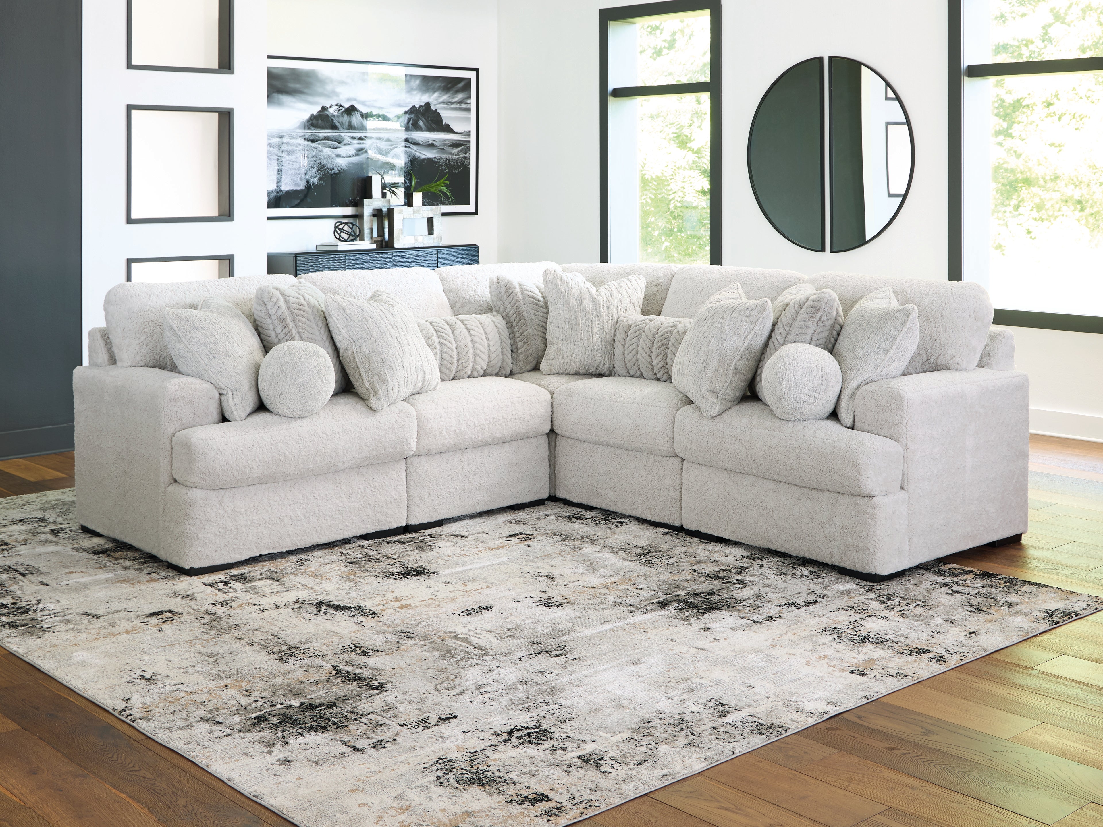Homestyle Furniture - Ashley Furniture - Cuddle Plush 5-Piece Sectional - RAF 5-Piece Sectional - PC59106S2