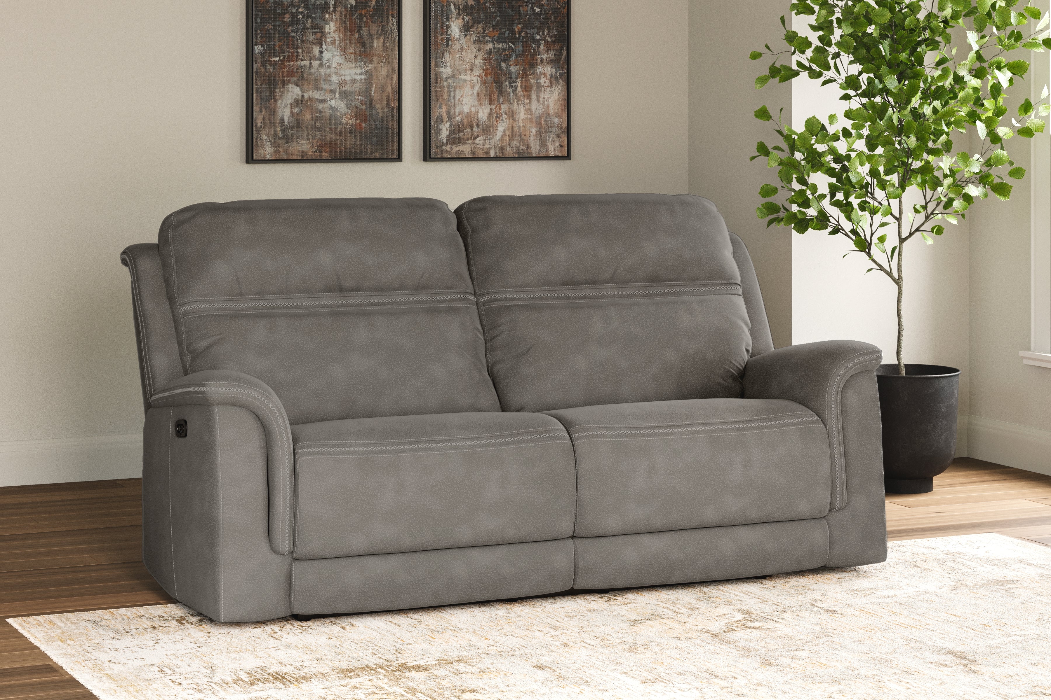 Homestyle Furniture - Ashley Furniture - Next-Gen DuraPella Power Reclining Sofa - 2 Seat PWR REC Sofa ADJ HDREST / Slate - 5930147