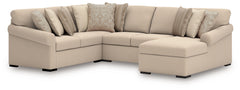 Homestyle Furniture - Ashley Furniture - LadyMae 4-Piece Sectional with Chaise - RAF 4-Piece Sectional with Chaise - 59404S3