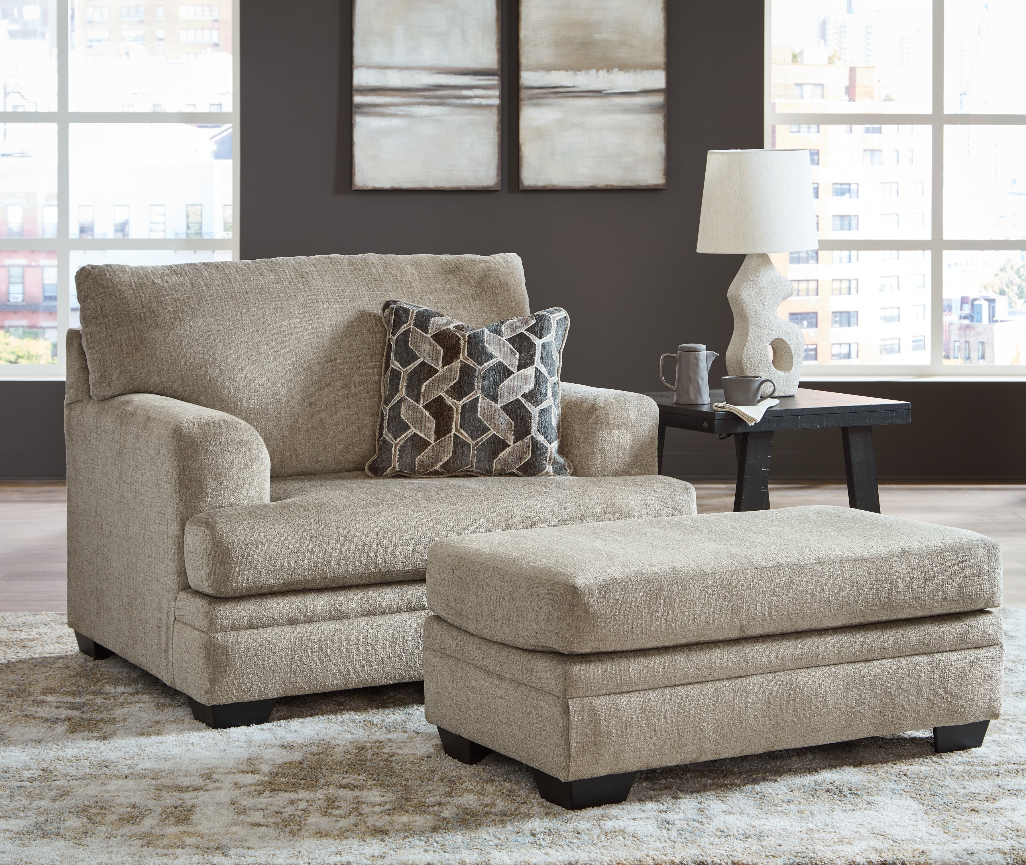 Homestyle Furniture - Ashley Furniture - Stonemeade Oversized Chair and Ottoman - Oversized Chair and Ottoman / Taupe - 59504U2