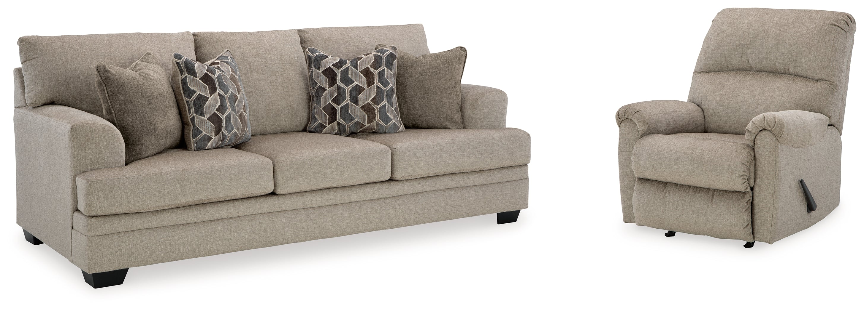Homestyle Furniture - Ashley Furniture - Stonemeade Sofa and Recliner - Sofa and Recliner / Taupe - 59504U7