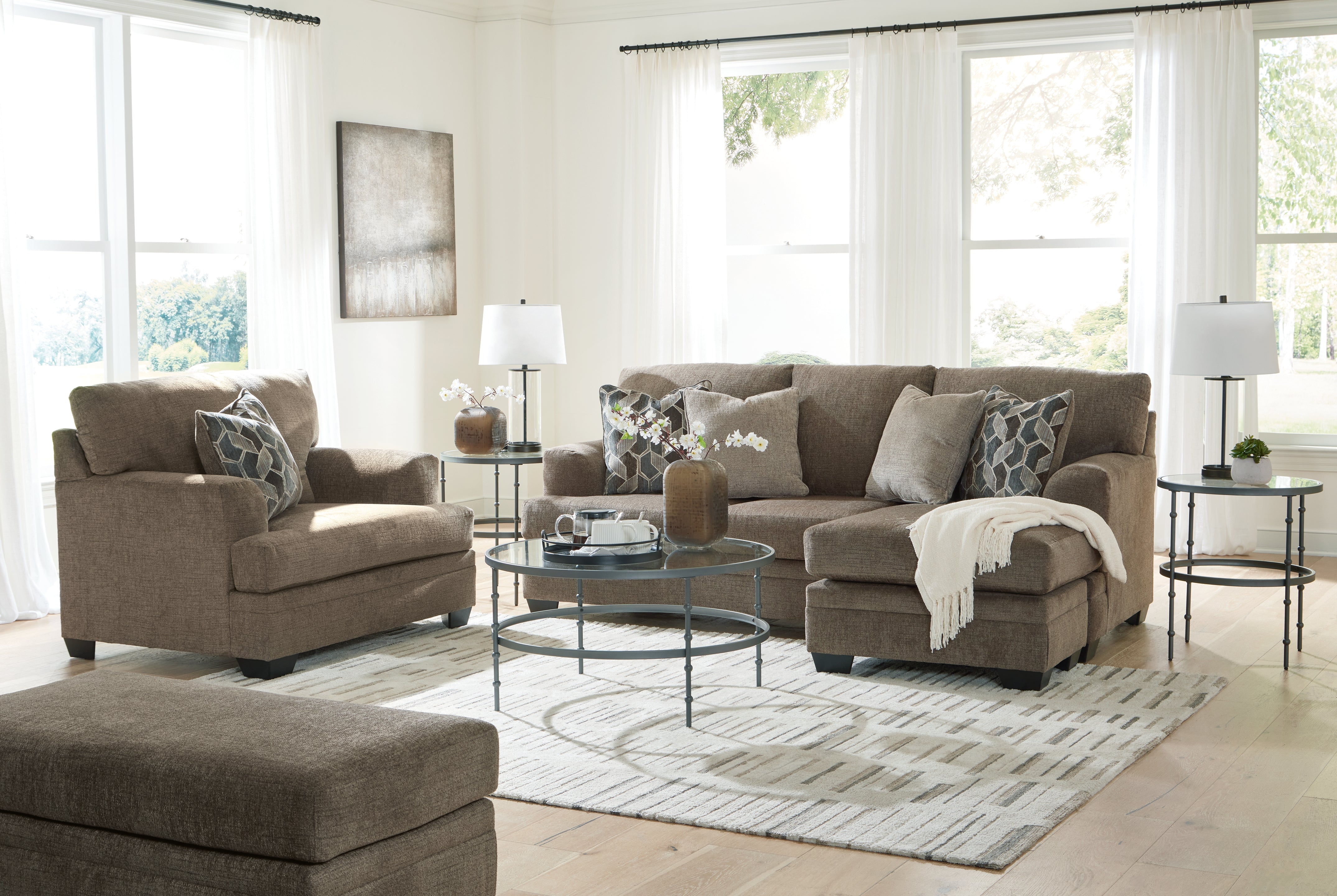 Homestyle Furniture - Ashley Furniture - Stonemeade Sofa Chaise, Oversized Chair and Ottoman - Sofa Chaise, Oversized Chair and Ottoman - 59505U3