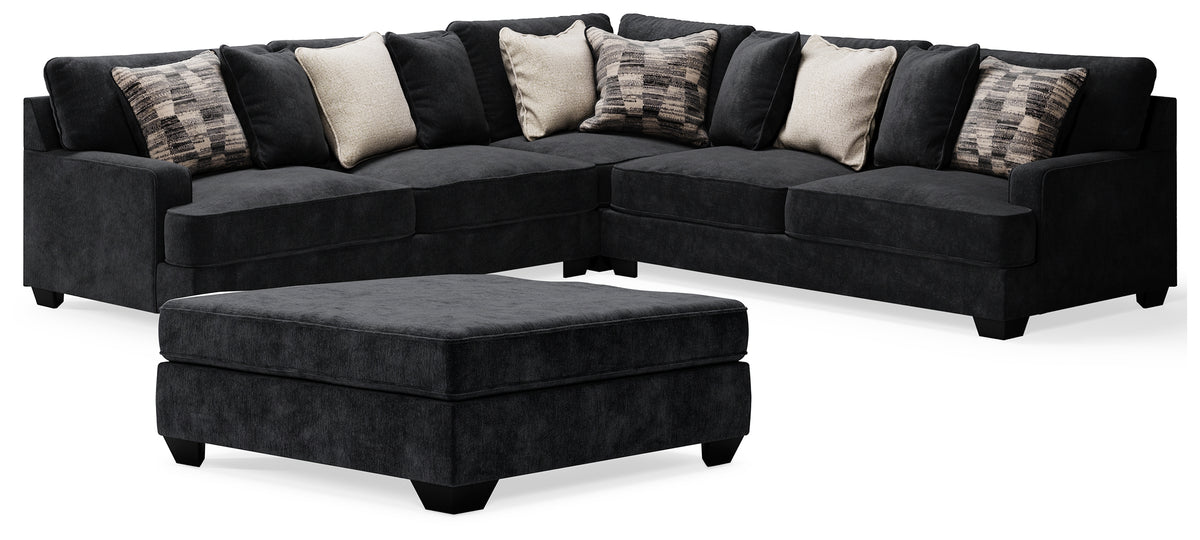 Homestyle Furniture - Ashley Furniture - Lavernett 3-Piece Sectional and Oversized Ottoman - 3-Piece Sectional and Oversized Ottoman - 59603U3
