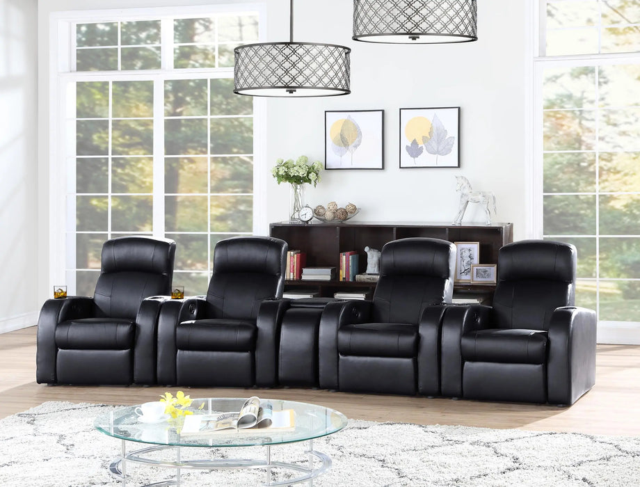 Cyrus Upholstered Recliner Home Theater Set - Homestyle Furniture (ARk)