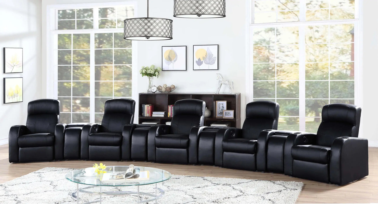 Cyrus Upholstered Recliner Home Theater Set - Homestyle Furniture (ARk)