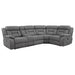 Homestyle Furniture - Coaster - Higgins Upholstered Power Reclining Sectional Sofa Grey - 600370