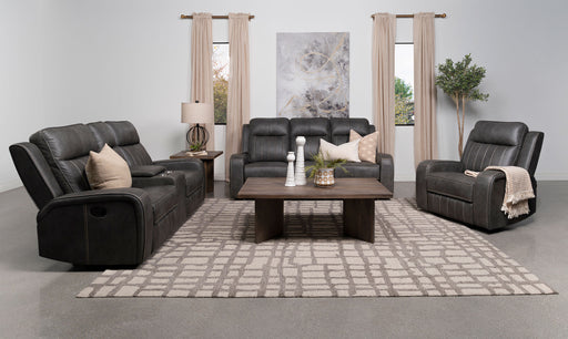 Homestyle Furniture - Coaster - Raelynn 3-piece Upholstered Reclining Sofa Set Grey - 603191-S3